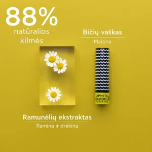 APIVITA lūpų pieštukas su ramunėlėmis SPF15 4.4g
