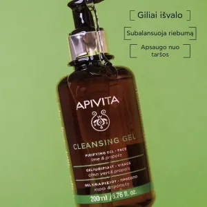 APIVITA prausiklis gelinis riebiai/mišriai odai 200ml
