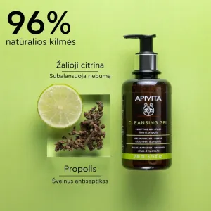 APIVITA prausiklis gelinis riebiai/mišriai odai 200ml
