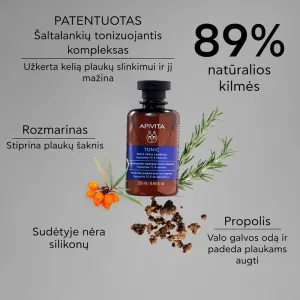 APIVITA šampūnas vyrams tonizuojamasis 250ml