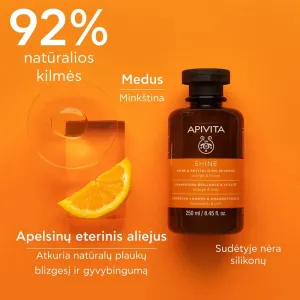 APIVITA šampūnas žvilgesio suteikiantis 250ml