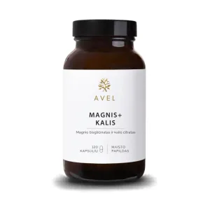 Maisto papildas AVEL Magnis + Kalis kapsulės N120