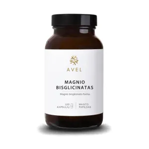 Maisto papildas AVEL Bioaktyvus Magnio bisglicinatas kapsulės N120