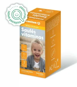 Maisto papildas vaikams ACONITUM Saulės vitaminas kramtomos tabletės N30