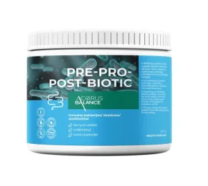 Maisto papildas Acorus Balance Pre - Pro - Post - Biotic skaidulos su gerosiomis bakterijomis žarnynui 350g