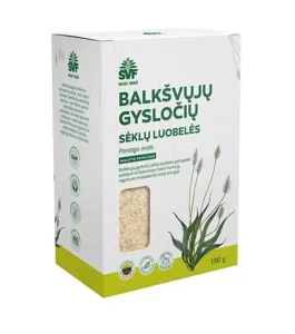 Maisto papildas ŠVF Balkšvųjų gysločių sėklų luobelės, maistinės skaidulos 100g
