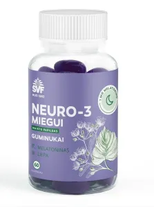 Maisto papildas ŠVF Neuro - 3 miegui guminukai su melatoninu 25g N60