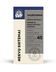 Maisto papildas ŠVF Valerijonas Nervų sistemai mikrogranulės kietosiose kapsulėse N45