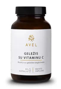 Maisto papildas AVEL GELEŽIS SU VITAMINU C bioaktyvus geležies bisglicinatas kapsulės N90