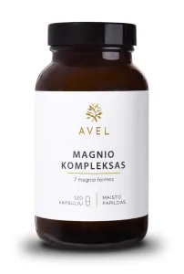 Maisto papildas AVEL MAGNIO KOMPLEKSAS 7 magnio formos kapsulės N120