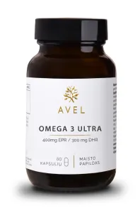 Maisto papildas AVEL OMEGA 3 ULTRA 400mg EPR/ 300mg DHR kapsulės N80