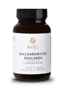 Maisto papildas AVEL SACCHAROMYCES BOULARDII 5 milijardai kapsulėje kapsulės N60