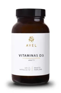 Maisto papildas AVEL VITAMINAS D3 4000TV kapsulės N120