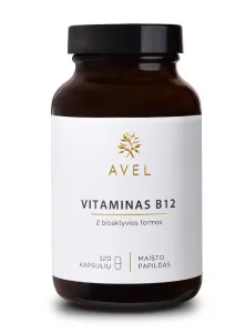 Maisto papildas AVEL VITAMINAS B12 2 bioaktyvios formos kapsulės N120
