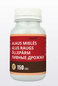 Maisto papildas HERBIN Alaus Mielės 150 tablečių
