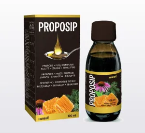 Maisto papildas HERBIN PROPOSIP sirupas kvėpavimo sistemai, imunitetui 100ml