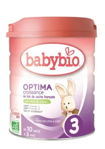 BABYBIO ekologiškas pieno mišinys Optima 3 (10 mėn. - 3 m.) 800g