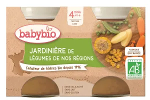 BABYBIO ekologiška sodo daržovių tyrelė (nuo 4 mėn.) 2x130g