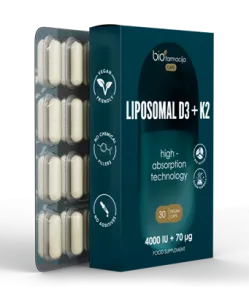 Maisto papildas Biofarmacija CAPS LIPOSOMAL D3+K2 kapsulės N30