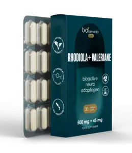 Maisto papildas Biofarmacija CAPS RHODIOLA+VALERIANE 500mg + 45mg kapsulės N30