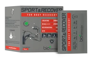Maisto papildas SPORT&RECOVER milteliai pakeliuose 11.28g N14