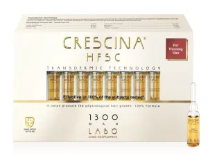 CRESCINA HFSC TRANSDERMIC ampulės plaukų atauginimui skatinti VYRAMS 1300 stiprumo 20 vnt