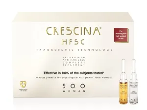 CRESCINA HFSC TRANSDERMIC ampulių kompleksas plaukų slinkimo stabdymui ir plaukų atauginimui MOTERIMS 500 stiprumo 20 vnt (10+10)