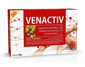 Maisto papildas DIETMED Venactiv venoms, kraujagyslėms, 20 buteliukų