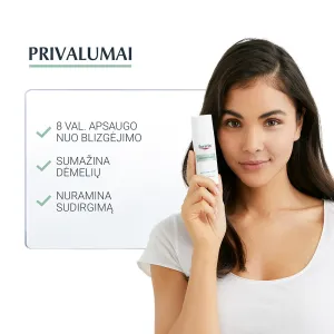 EUCERIN DermoPure matinį efektą suteikiantis fluidas į aknę linkusiai odai 50ml