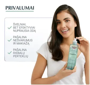 EUCERIN DermoPure prausimosi gelis į aknę linkusiai odai 400ml