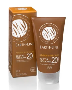 EARTH LINE Argan Sun Care SPF20 kremas kūno ir veido priežiūrai (UVA, UVB, 100% mineraliniai filtrai) 150ml