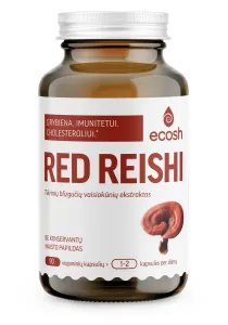 Maisto papildas ECOSH Red Reishi ekstraktas kapsulės N90