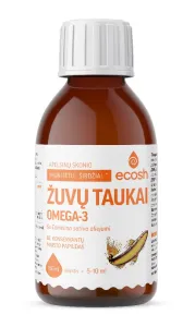 Maisto papildas ECOSH žuvų taukai su Camelina sativa aliejumi, apelsinų skonio 150ml