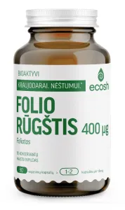 Maisto papildas ECOSH bioaktyvi Folio rūgštis (foliatas) 400µg  kapsulės N90