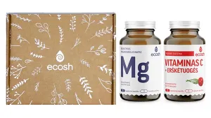 ECOSH maisto papildų rinkinys MAMAI: Magnis N90 + Vitaminas C su erškėtuogėmis N90