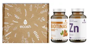ECOSH maisto papildų rinkinys grožiui: Biotinas N90 + Cinkas N90