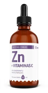 Maisto papildas ECOSH bioaktyvus skystas cinkas, bisglicinatas, su vitaminu C 50ml