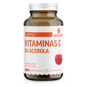 Maisto papildas ECOSH bioaktyvus vitaminas C su acerola N90