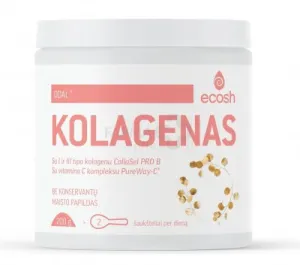 ECOSH Kolagenas CollaSel PRO B su vitaminu C neutralaus skonio milteliai 200g