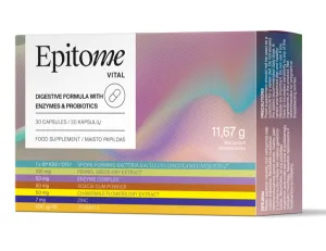 Maisto papildas EPITOME Digestive Formula with enzymes & probiotics kapsulės N30
