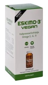 Maisto papildas ESKIMO-3 VEGAN linų sėmenų aliejus su OMEGA-3, 6 ir 9 rūgštimis N120