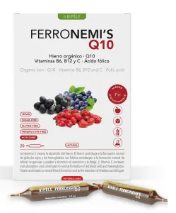 Maisto papildas su saldikliu FERRONEMI‘S su CoQ10 20x10ml