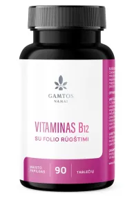 Maisto papildas GAMTOS NAMAI B12 + Folio rūgštis tabletės N90