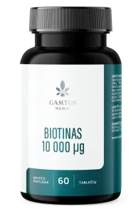 Maisto papildas GAMTOS NAMAI Biotinas 10 000 tabletės N60