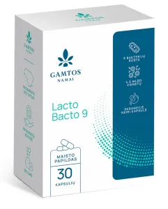 Maisto papildas GAMTOS NAMAI Lacto Bacto 9 kapsulės N30