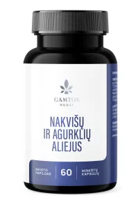 Maisto papildas GAMTOS NAMAI Nakvišų ir agurklių aliejus minkštosios kapsulės N60