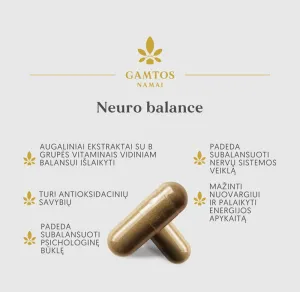 Maisto papildas GAMTOS NAMAI Neuro balance kapsulės N60