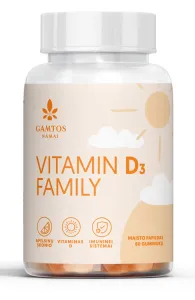 Maisto papildas GAMTOS NAMAI Vitaminas D3 Family guminukai N60