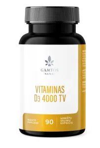 Maisto papildas GAMTOS NAMAI Vitaminas D3 4000 TV kapsulės N90