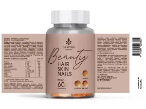 Maisto papildas GAMTOS NAMAI Beauty HAIR, SKIN, NAILS (aviečių ir mėlynių skonio guminukai) N60